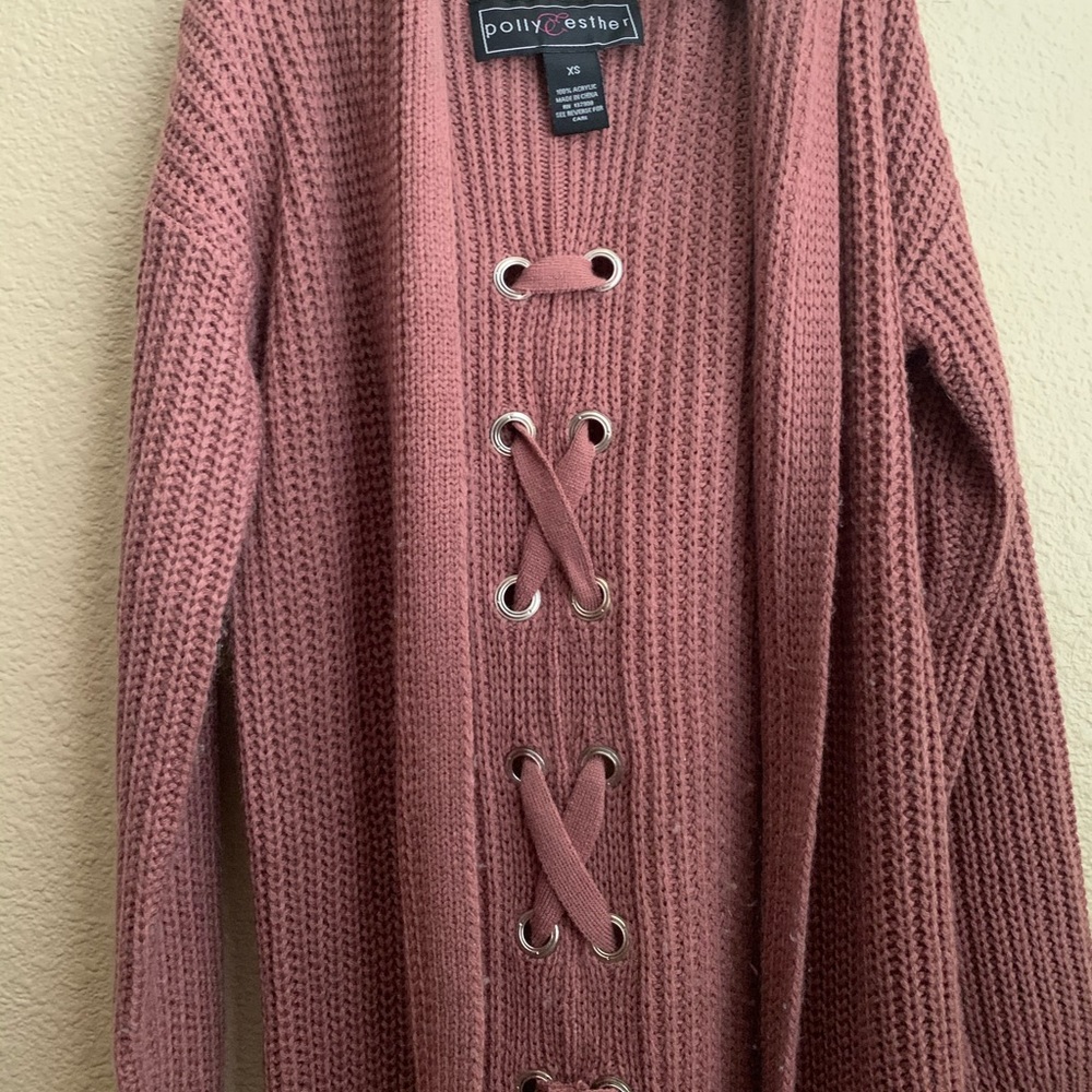 blush pink cardigan